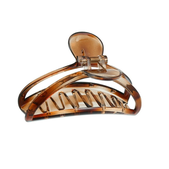 Unique Bargains Claw Clip Hair Accessories No Slip Brown Hair Clip 3.7"