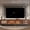 Dark Brown 77P, variant on 86 inch TV Stand for TVs up to 90, Entertainment Center with App Controlled LED Lights, 2 Drawers & Glass Door Storage, Modern Media Console for Living Room, Dark Brown