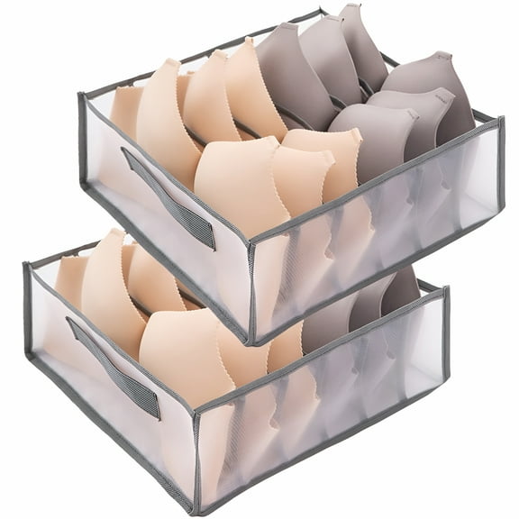 LAMIRO Bra Drawer Organizer,Underwear Wardrobe Organizer Divider,Underwear Storage Box,Closet Organizer and Storage Box