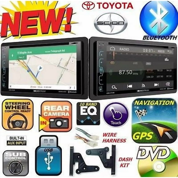 TOYOTA SCION GPS NAVIGATION SYSTEM Dvd Cd Bluetooth Usb Aux BT Car Radio Stereo