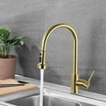 thumbnail image 3 of Storied Home BATHLET Single Handle High Arc Kitchen Faucet with Pull Down Sprayer Matte Black Matte, 3 of 5