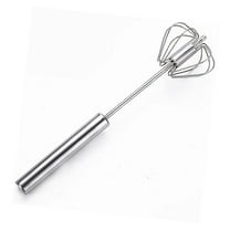 Stainless Steel Semi-Automatic Egg Beater – Hand-Press Rotary Whisk for Eggs, Cream, Batter & Sauces, Easy Mixing Kitchen Tool for Home Cooking & Baking