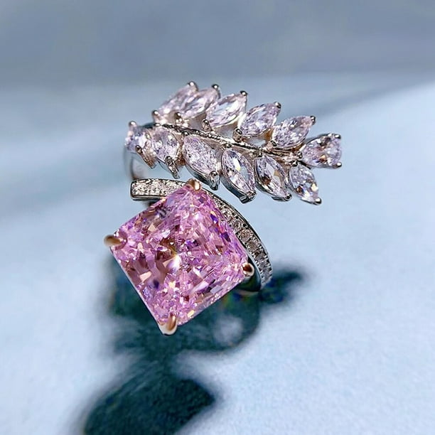 925 Sterling Silver Crushed Ice Cut Citrine Pink Sapphire High