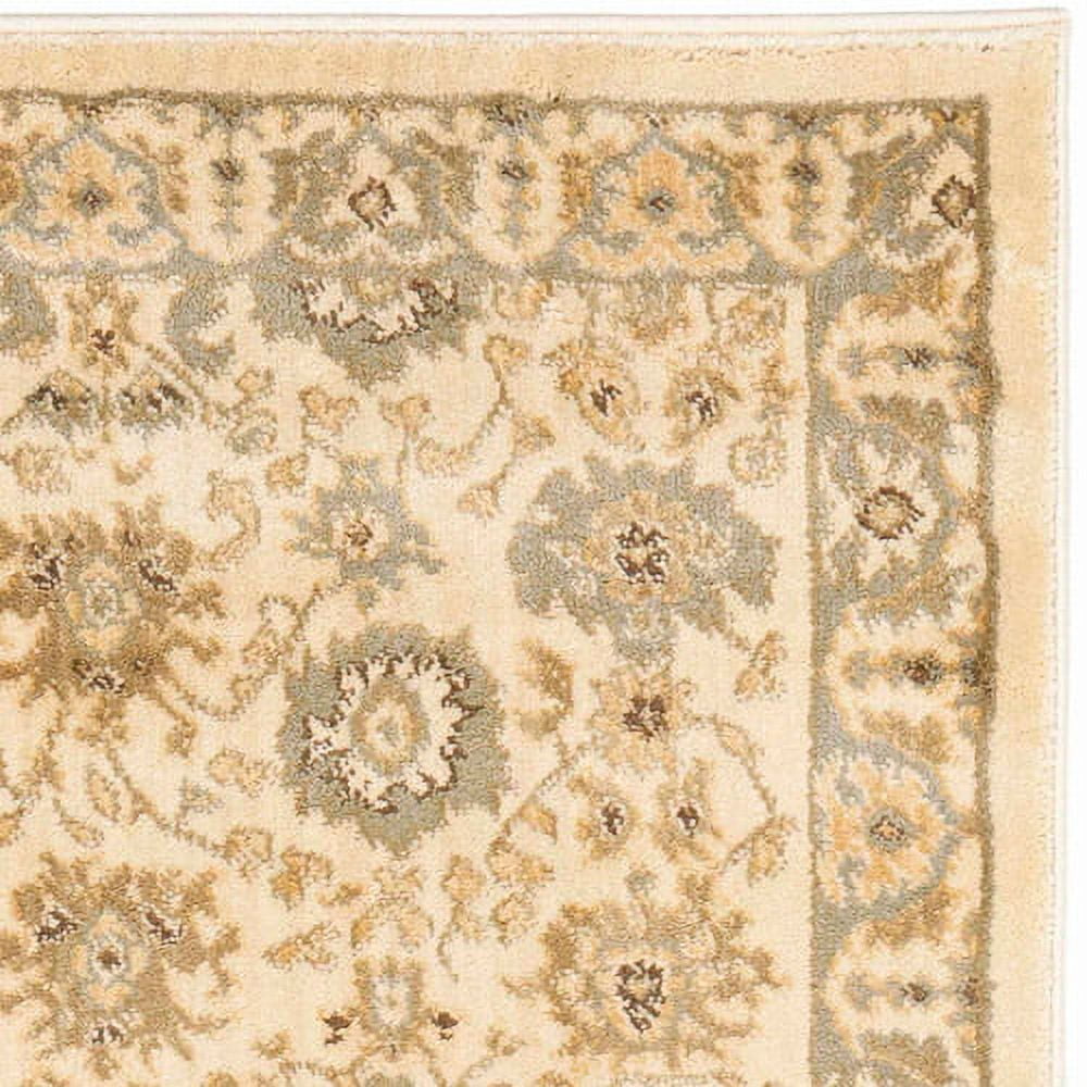 Safavieh  Heirloom Shyann Traditional Oriental Rug Cream/Blue 2'3" x 8' Runner 3' x 5', 8' Runner Runner, Indoor Entryway, Living Room, Bedroom