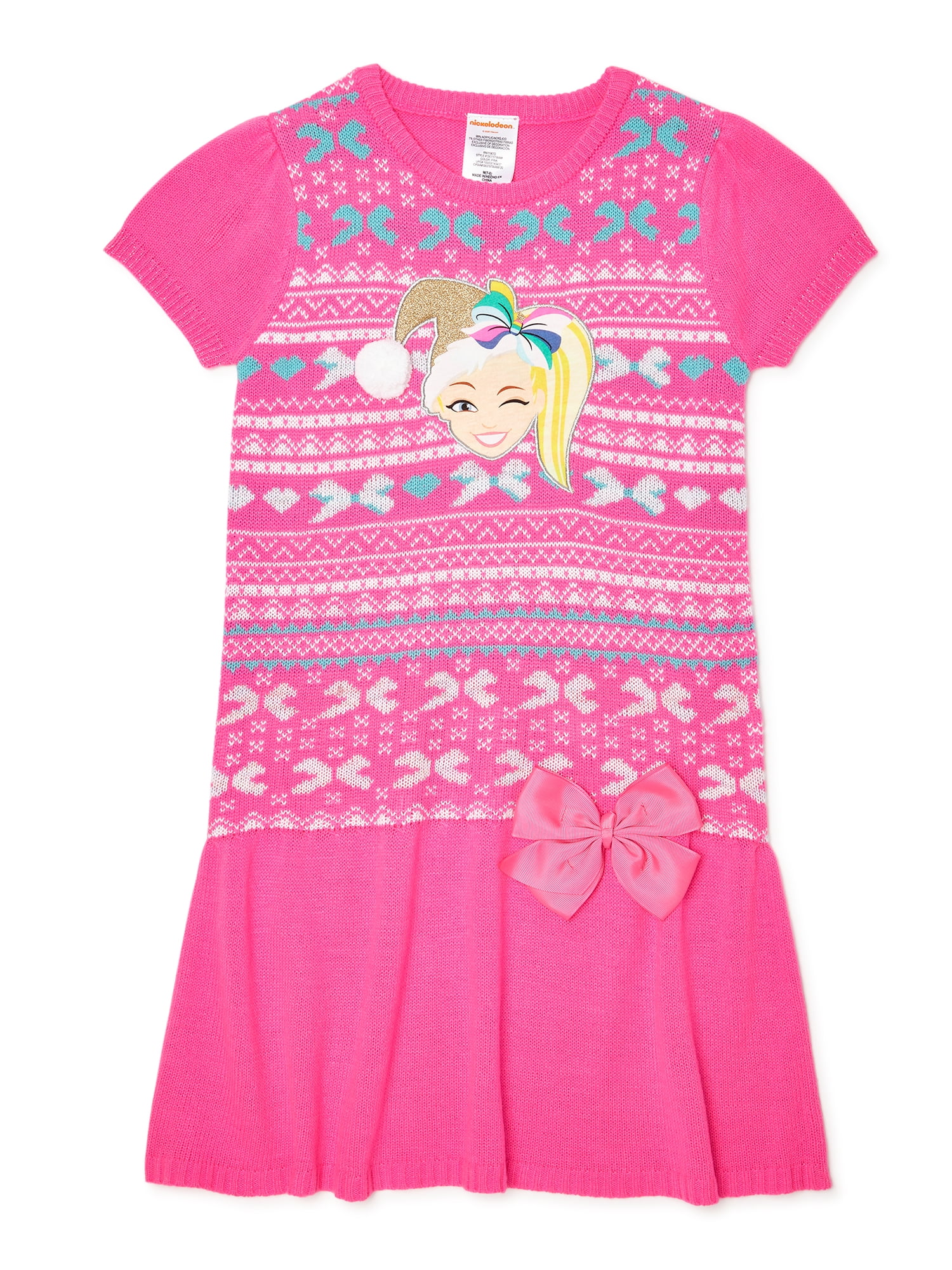 JoJo Siwa Jojo Siwa Girls Sweater Knit Dress, Sizes 416 Walmart