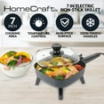 thumbnail image 3 of HomeCraft Electric Skillet with Lid, 7-Inch Non-Stick Electric Skillet with Temp Control and Cool Touch Handle, 3 of 5