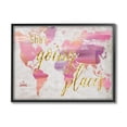 thumbnail image 4 of Stupell Indtries Glam Pink Ombre Map She's Going Places Phrase,20 x 16,Design by Nan, 4 of 5
