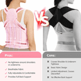 thumbnail image 3 of Posture Corrector for Women and Men, Shoulder Straightener, Back Brace Adjustable Full Back Support, Upper and Lower Back Pain Relief - Scoliosis, Hunchback, Hump, Thoracic, Spine Corrector L, 3 of 7