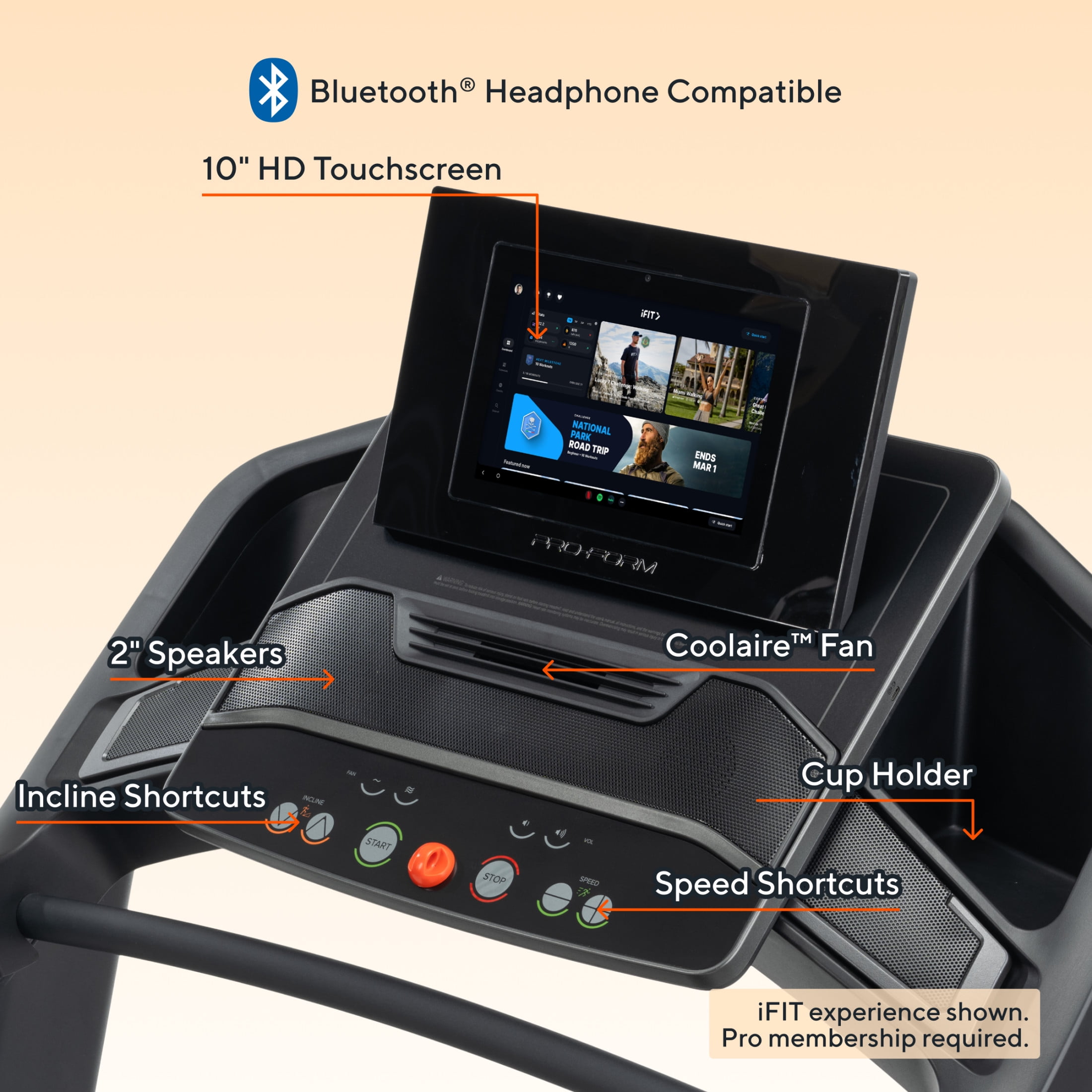 ProForm Carbon Pro 2000 Treadmill with 10" Touchscreen for a Fun, Convenient Workout