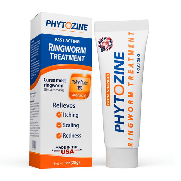 Phytozine Ringworm Treatment, Extra Strength Topical Treatment Ringworm Remedy, 1 fl oz