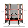 thumbnail image 5 of Trampoline For Kids Soozier 5.3' Kids Trampoline, 64" Indoor Trampoline for Kids with Safety Enclosure for 3-10 Year Olds, Indoor & Outdoor Use, Red,Mini Trampoline, 5 of 8