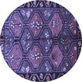 thumbnail image 1 of Ahgly Company Machine Washable Indoor Round Persian Blue Traditional Area Rugs, 6' Round, 1 of 4