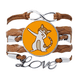 thumbnail image 1 of Pulsera de cuero trenzado Gafas de gato Negro pulsera de cuerda de amor, 1 of 3