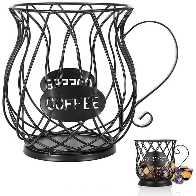 Organizador de cápsulas de café expreso con cuerpo hueco para taza, experiencia de compra sin preocupaciones para una canasta duradera para cápsulas de café segura en áreas húmedas