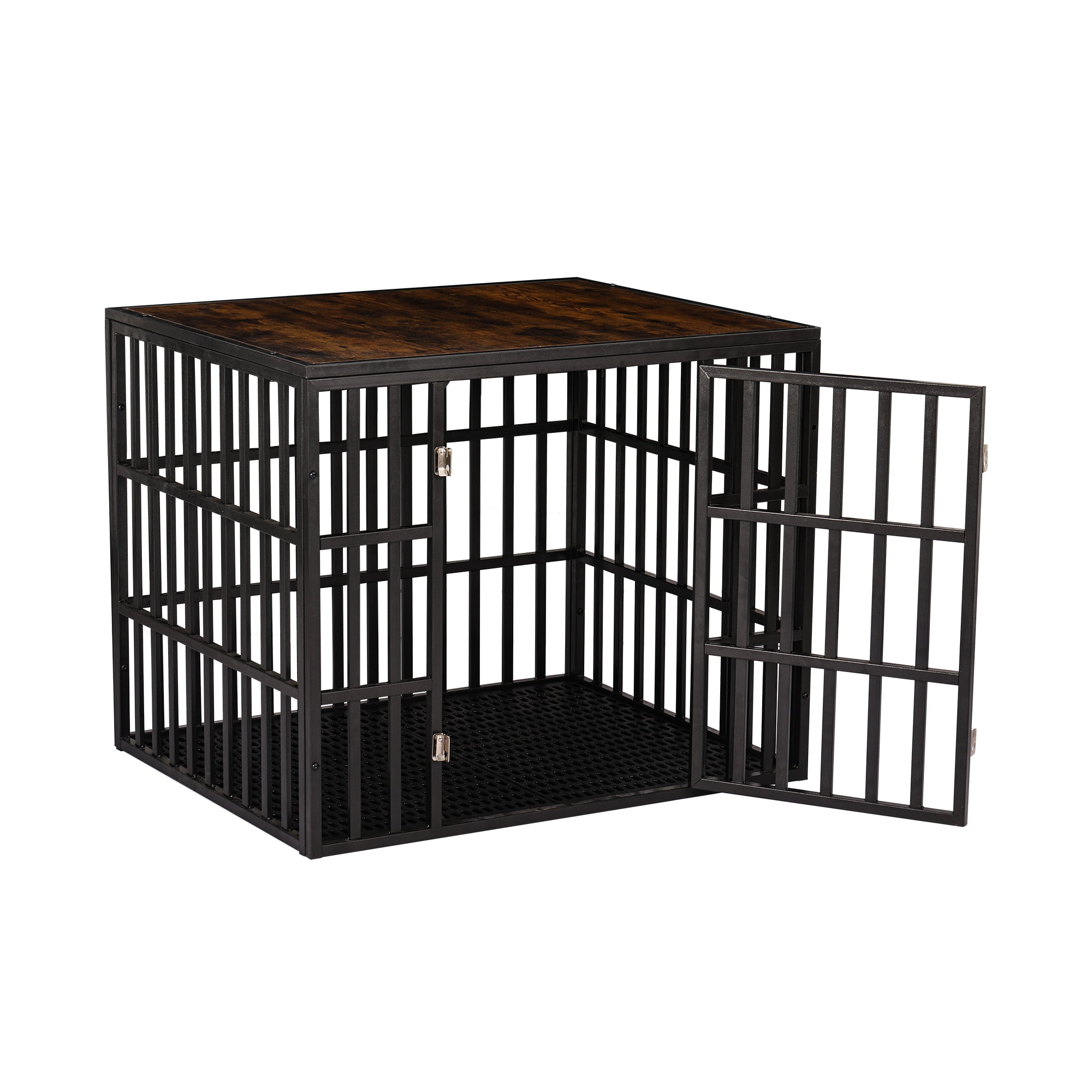 Pefilos 31" Heavy Duty Dog Crate for Large and Medium Dogs, Decorative Dog House End Table, Dog Cage Kennel Furniture Indoor, Brown Pefilos 31" Heavy Duty Dog Crate for Large and Medium Dogs, Decorative Dog House End Table, Dog Cage Kennel Furniture Indoor, Brown
