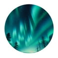thumbnail image 4 of Acheng Aurora Borealis Stars Trees Round Tablecloth Outdoor Picnic Camping and Indoor Kitchen Dining Party 100% Polyester Fiber Waterproof 54-58, 4 of 8