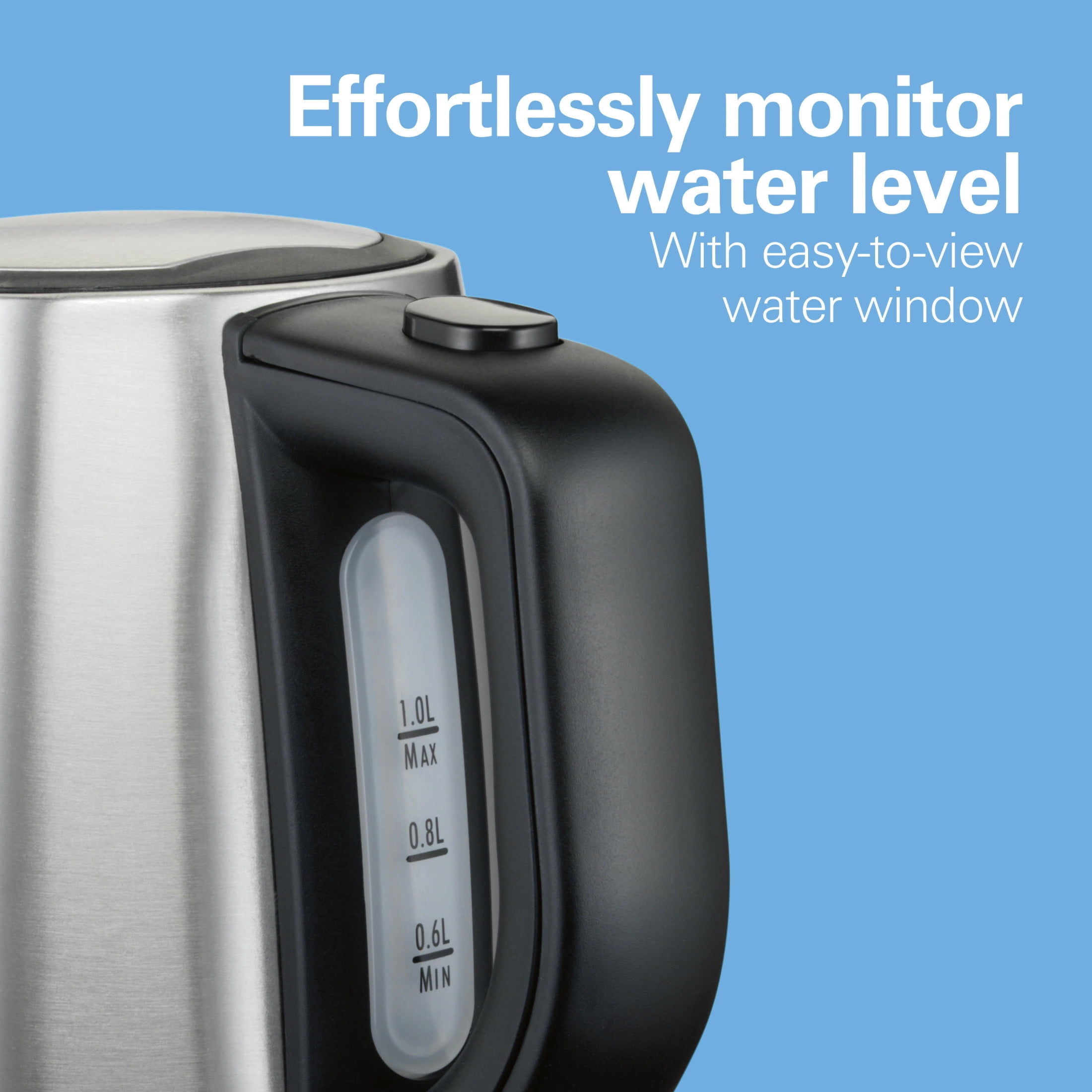 Hamilton Beach Stainless Steel Electric Kettle, Tea & Water Kettle, 1L -  Walmart.com