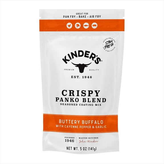 Kinder's Buttery Buffalo Seasoned Panko Bread Crumb Coating Mix, 5 oz