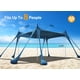 thumbnail image 2 of Osoeri Tienda de campaña de playa, refugio solar para acampar UPF50+ con 8 sacos de arena, palas de arena, estacas de tierra y postes de estabilidad, toldo de playa con sombra al aire libre para viaje, 2 of 5