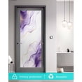 thumbnail image 5 of Window Privacy Film Marble Purple Stained Glass Window Film Decorative Sun Block Window Cover Gold White Modern Gradient Ocean Ripple Window Clings Static Adhesive Sticker for Bathroom 29.5"x78.7", 5 of 7