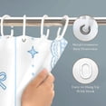 thumbnail image 5 of Blue Bow Shower Curtain 72x72, Waterproof Washable Polyester Bathroom Curtain, Bow Bath Curtain with 12 Plastic C Hooks, Machine Washable Fabric Bath Curtain for Bathroom Decor, 5 of 5