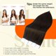 thumbnail image 4 of Extensiones de cabello con cinta adhesiva, cabello humano Remy, trama de piel invisible, color 2, marrón oscuro, exten, 4 of 5