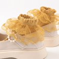 thumbnail image 4 of Kids Baby Girls Socks Cute Ruffled Mesh Patchwork Princess Dress Socks for Toddler Clothing Accessory, 4 of 7