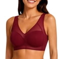 thumbnail image 5 of Breezora Women's Plus Size Breathable Mesh T Shirt Wireless Soft Comfort Support Bra for Daily Wear and Everyday Activities, 5 of 5