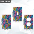 thumbnail image 4 of Switch Panel Switch Decoration 2.76x4.53x0.28 Inches Unused Outlet Cover Switch Plate Wall Plates Living Room Kitchen Bedroom Study Switches Colour Leopard Print, 4 of 8