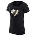 thumbnail image 2 of Women's G-III 4Her by Carl Banks Black New Orleans Saints Heart Graphic Fitted T-Shirt, 2 of 5