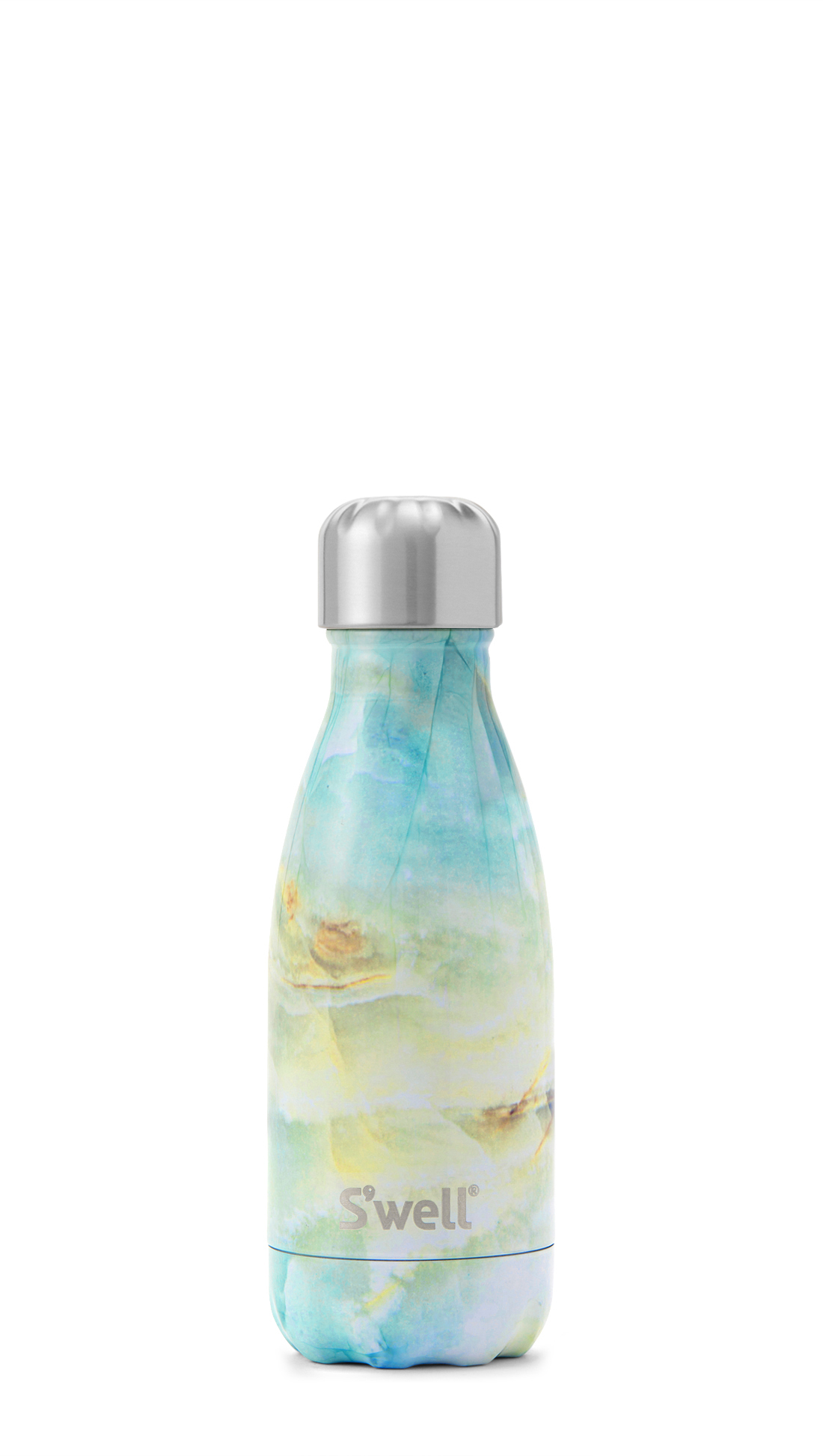 S'well Vacuum Insulated Stainless Steel Water Bottle, Opal Marble, 9 oz