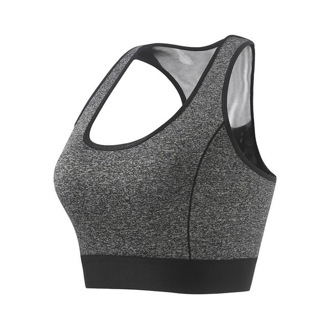 HAiming Womens Yoga Sports Bras Color Block Full Supportive Wireless Racerback Padded Soft Running Yoga Tops