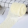thumbnail image 4 of 5 Rolls 50M 1 3/4 Inch White Lace Ribbon Ivory Vintage Crochet Lace Roll Polyester Scalloped Edge Lace Trimming Bulk for Sewing Making Craft Wedding Bouquet Wreath Gift Wrapping DIY Supply, 4 of 9