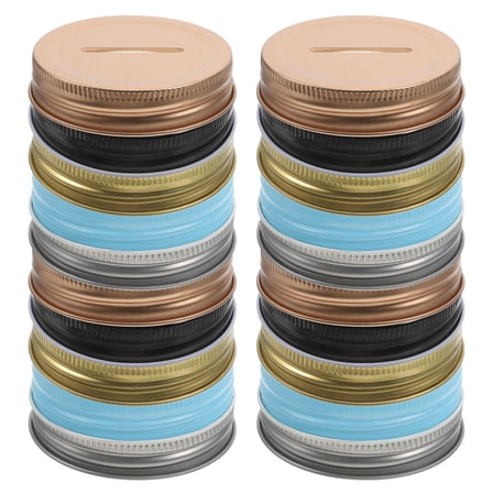 HOMEMAXS 20 Pcs Piggy Bank Lid Large Jars with Lids Coin Cups Banks for Kids Water Bottle Work Toddler