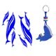 thumbnail image 1 of Calcomanías de vinilo shamjiam 2 piezas delfines kayak canoa Llavero flotante, 1 of 8