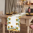 thumbnail image 2 of Table Runners 70 Inches Long Dress Scarves, Eucalyptus Leaves Farmhouse Coffee/Dining/Kitchen Table Decor, Holiday Table Runner, Sunflowers Spring Watercolor Country Floral Bee 13x70 Inch, 2 of 9