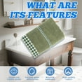 thumbnail image 4 of AUQ Wash Gags for Body,Fluffy Comfortable Cotton Loops Hand Towels for Bathroom,Strong High Absorbent Weave Face Towels,Green,29.53*13.78*0.39in, 4 of 7