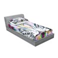 thumbnail image 2 of Ambesonne Floral Fitted Sheet & Pillow Sham Set, 2 White Swans in Lake, Twin, Multicolor, 2 of 2