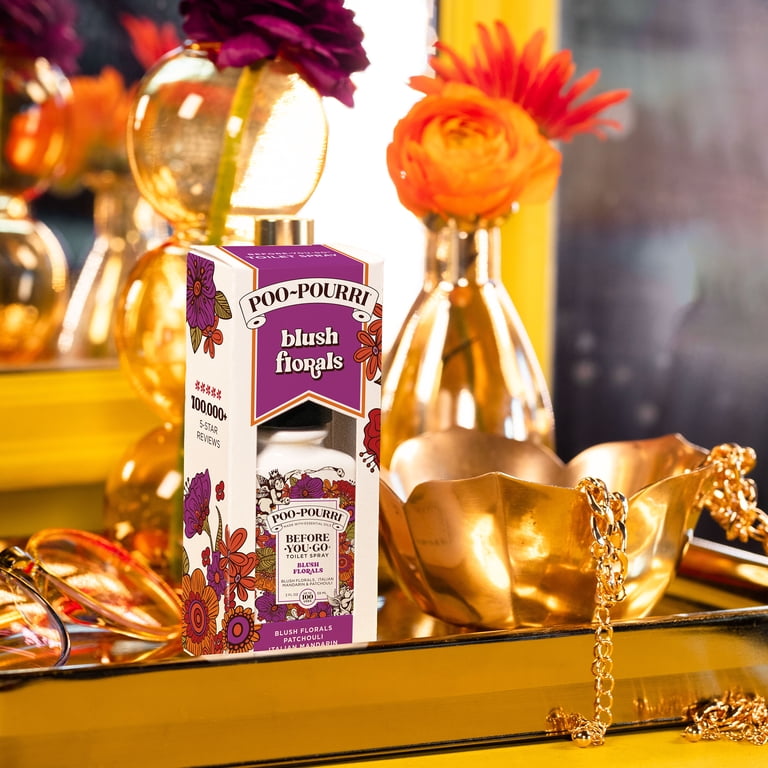 Poo-Pourri, Toilet Spray, 2 oz, Blush Florals, Leaves Bathroom