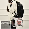 thumbnail image 6 of FORMRS Student Insulated Lunch Bag with Shoulder Strap Reusable Cooler Box for School, Beige Christmas Santa, 6 of 9