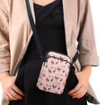 thumbnail image 4 of FUIALDOLG Horse Rose Print Cell Phone Purse Wallet, 2 Zippers Shoulder Bag Double Zipper Sling Coin Wallet for Work Running, 4 of 7