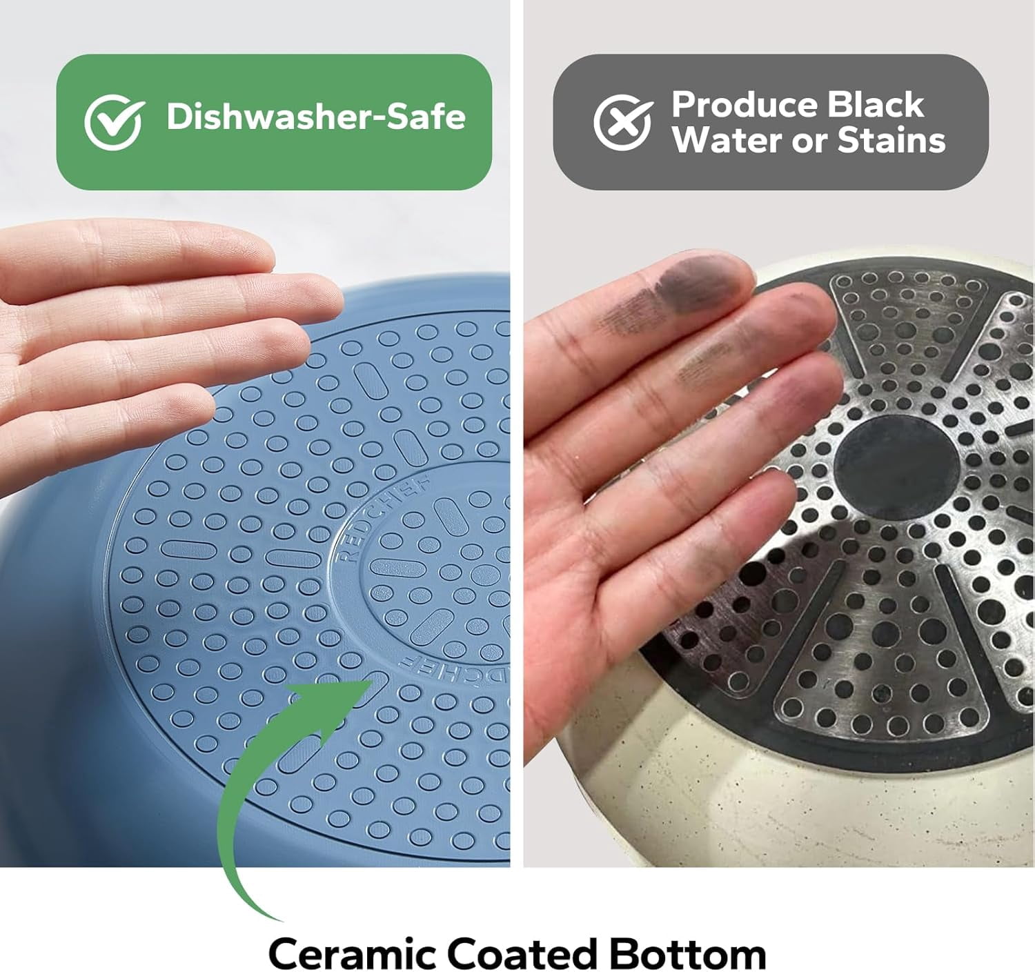Ceramic Non-Stick Frying Pan with Cool Handle, All Stovetops, Dishwasher Safe, PFAS-Free