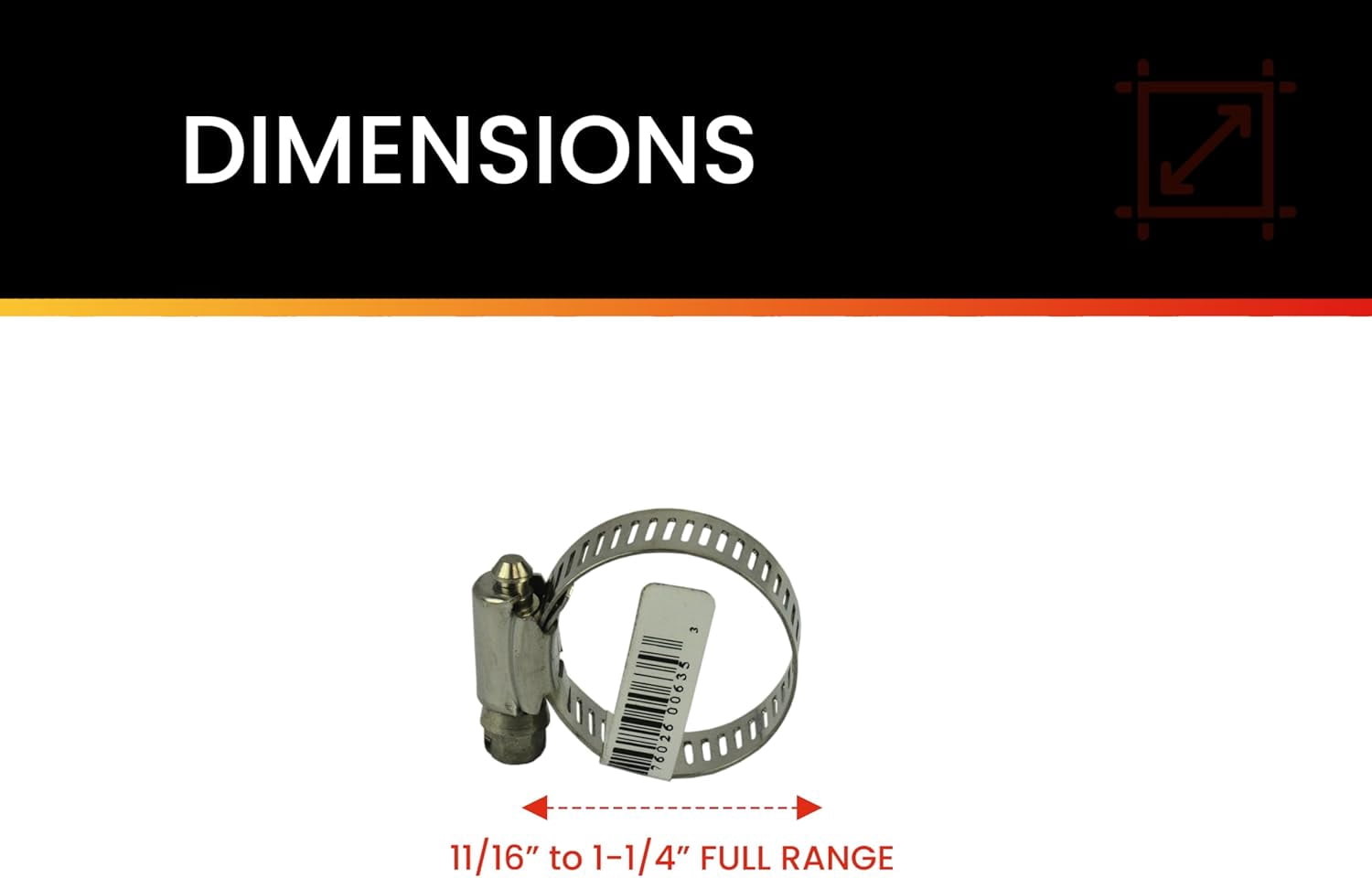 Tie 33004 SAE Size 12 Range 11/16-Inch-1-1/4-Inch Regular Duty All Stainless Hose Clamp, 10-Pack