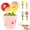 Pink, variant on Ceramic Flower Measuring Spoon Set, Decorative Kitchen Spoons with Base, Cute Floral Measuring Scoops Set for Baking Coffee Home Decor