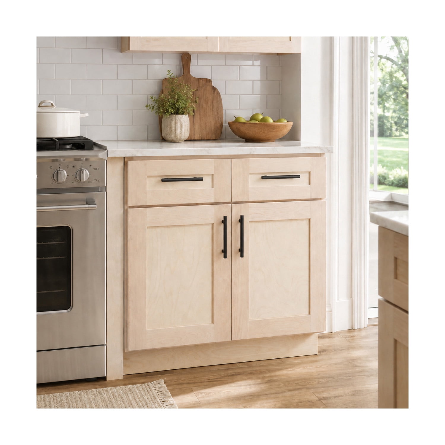 Design House Brookings Kitchen Base Cabinet, Unfinished Birch, 42"