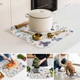 thumbnail image 4 of Dish Drying Mat for Kitchen Countertop, Flower Butterfly Absorbent Microfiber Dish Mat Reversible Quick Dry Non Slip Draining Mat Kitchen Drying Pad for Dishes, Utensils 18x24 Inch Watercolor Art, 4 of 9