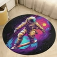 thumbnail image 5 of Space Astronaut Round Rugs -Washable Non-Slip Small Round Area Rug Throw Soft Circle Rugs for Bedroom, Modern Print Indoor Carpet for Entryway Sofa Living Room, 5 of 7