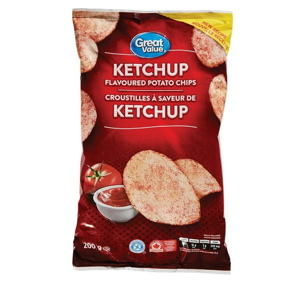 Great Value Ketchup Flavoured Potato Chips, 200 g