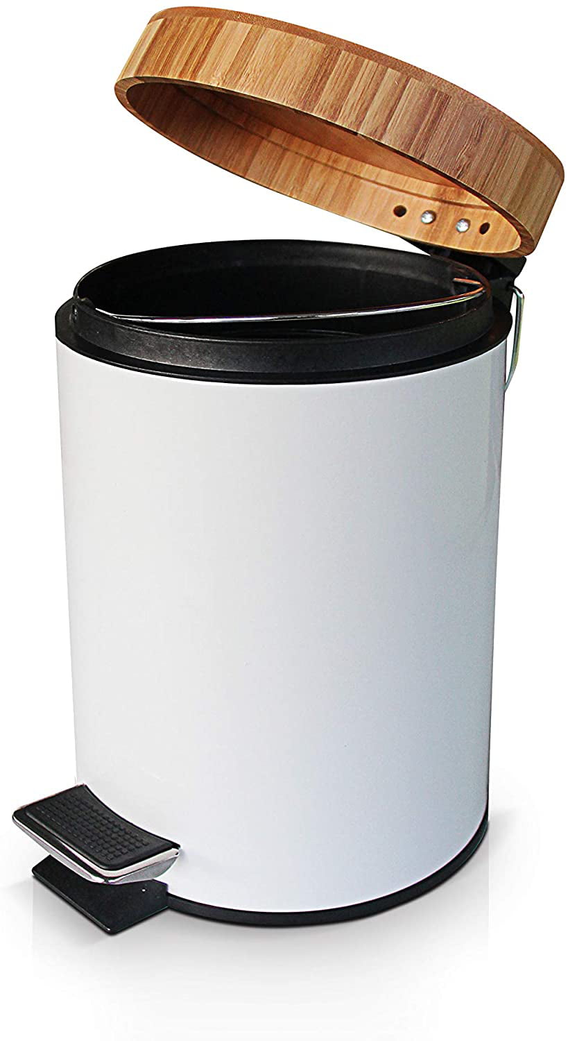 45L Set of 3 Plastic Recycling Dustbin Rubbish Waste Bin Kitchen Home Office 
