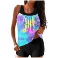 thumbnail image 2 of gakvbuo Tankini Swimsuits For Women With Boyshorts Swimwear Two Piece Bathing Suits Women Conservative Print Strappy Back Set Two Piece Swimsuits Swimdress, 2 of 6